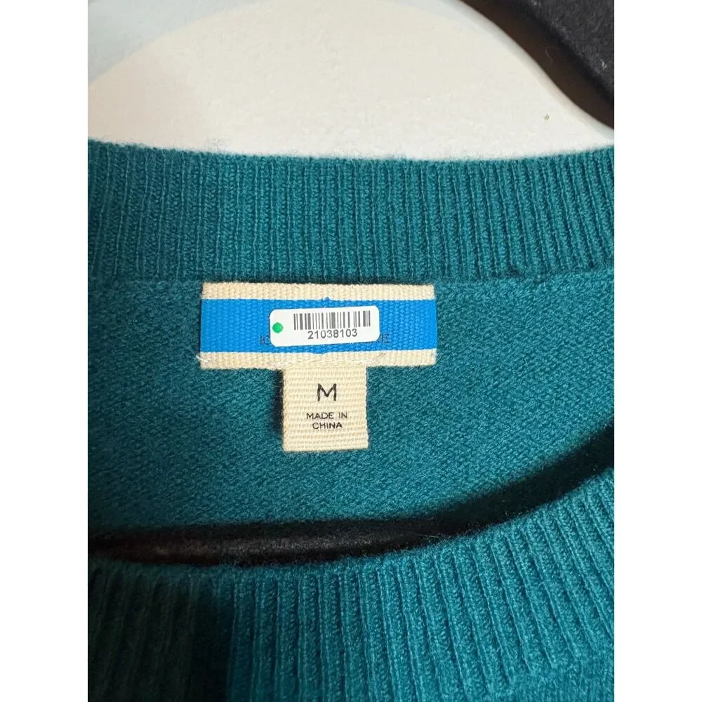 J. Crew teal cashmere sweater